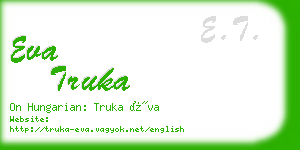 eva truka business card